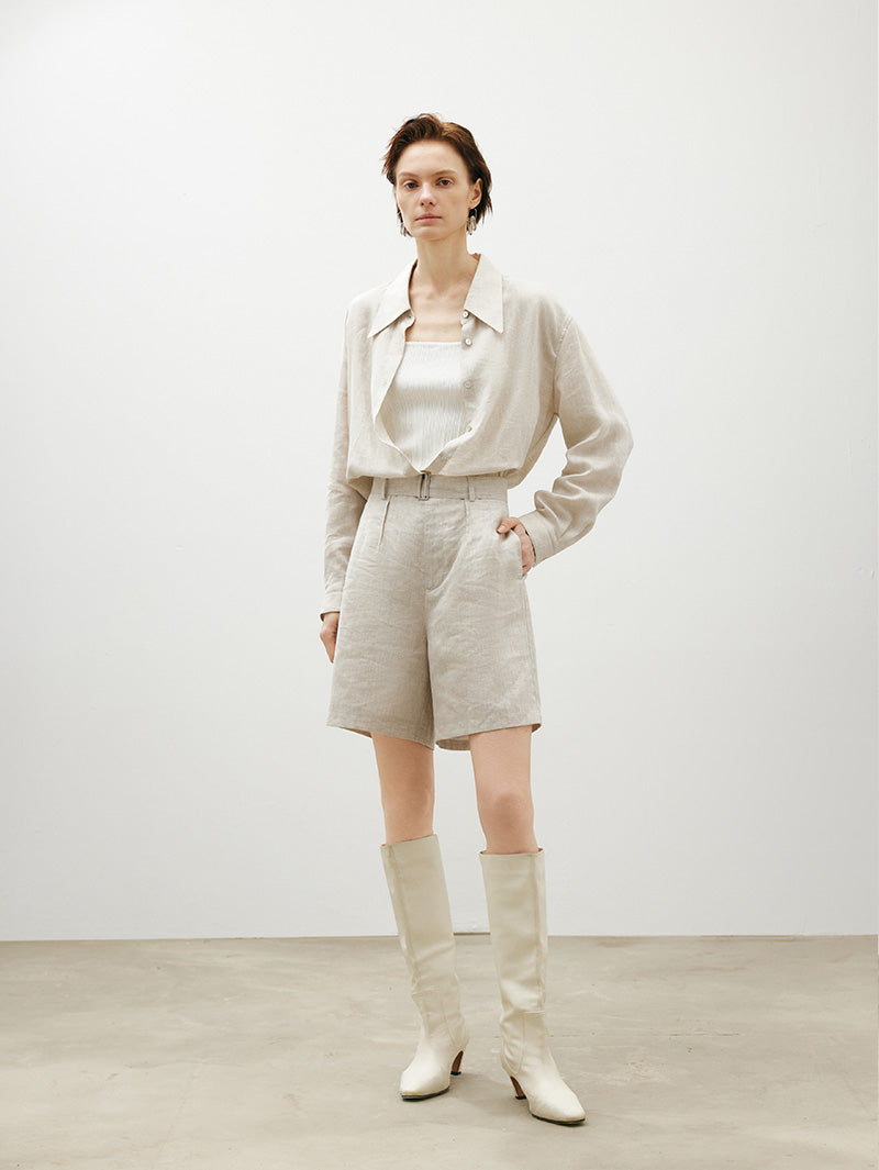 Linen shorts