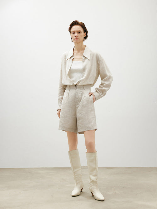 Load image 1 in gallery view. Linen shorts