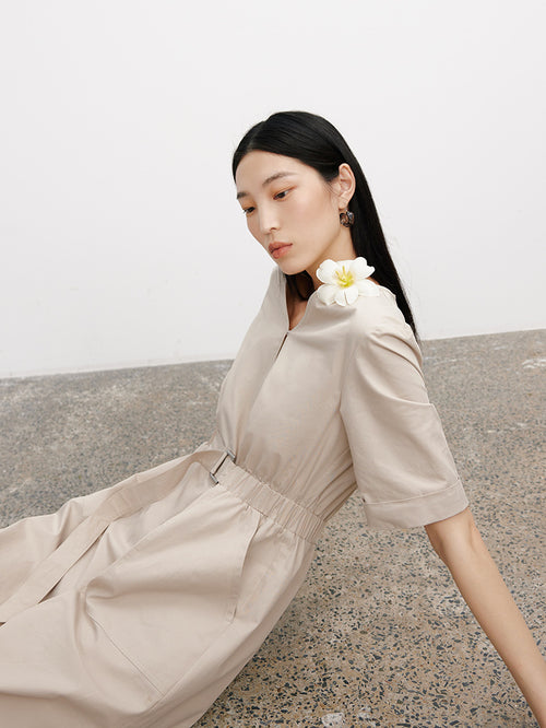 Load image 1 in gallery view. Beige dress
