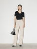 Women's Beige Straight Fit Lightweight Trousers