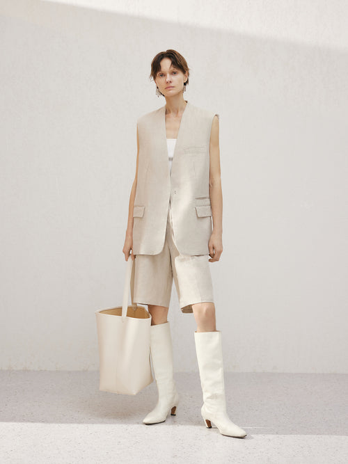 Load image 1 in gallery view. Linen shorts