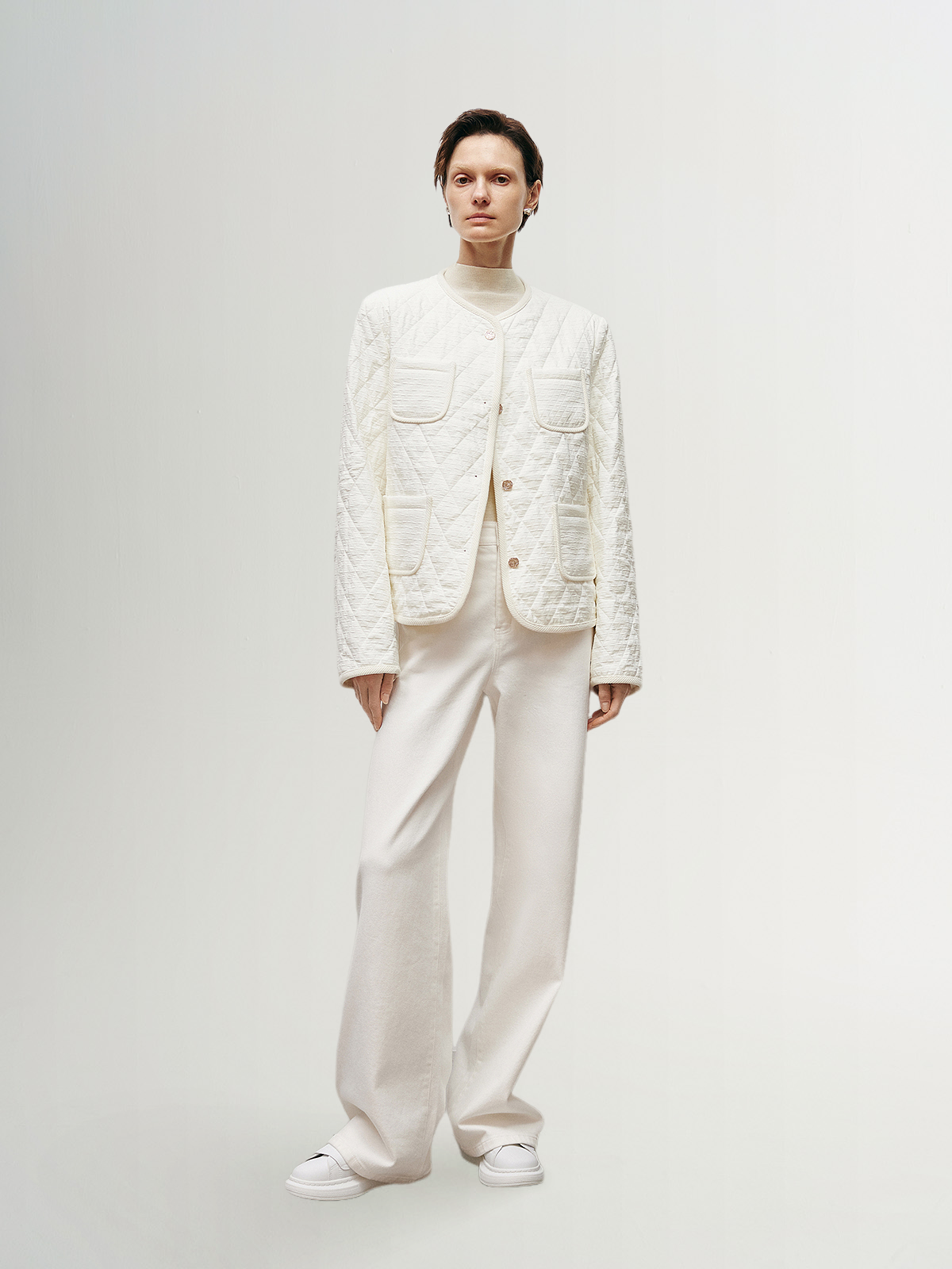 Veste matelassée blanche