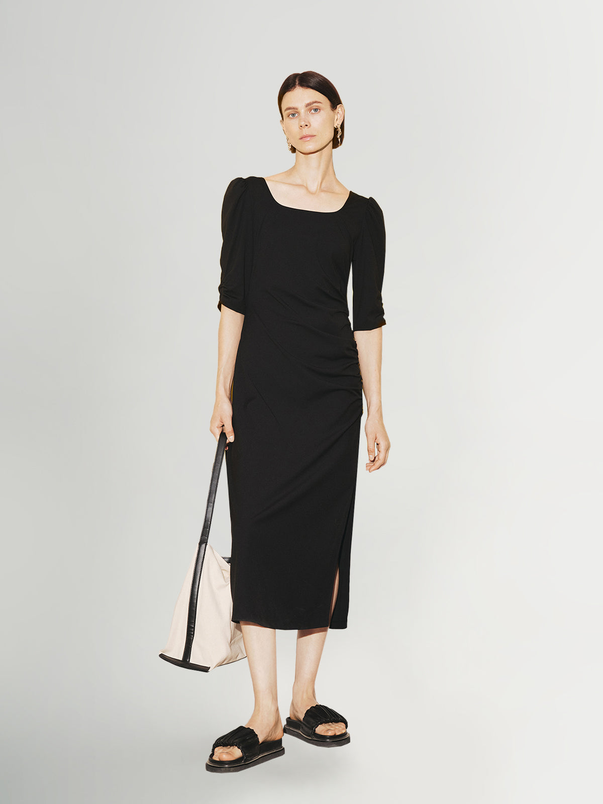Slim black dress