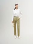 Women's White Round Neck Long Sleeves T-Shirt 5D2100101