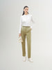 Women's White Round Neck Long Sleeves T-Shirt 5D2100101