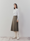 Women's Winter Brown A-Line Fit Skirt