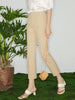 Women's Summer Khaki Straight Fit Trousers