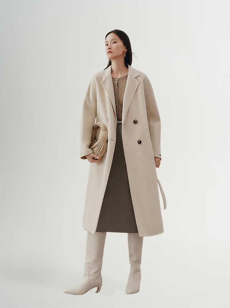 Beige wool coat