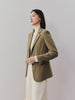 Women's Winter Brown Notch Lapel Single Breasted Blazer