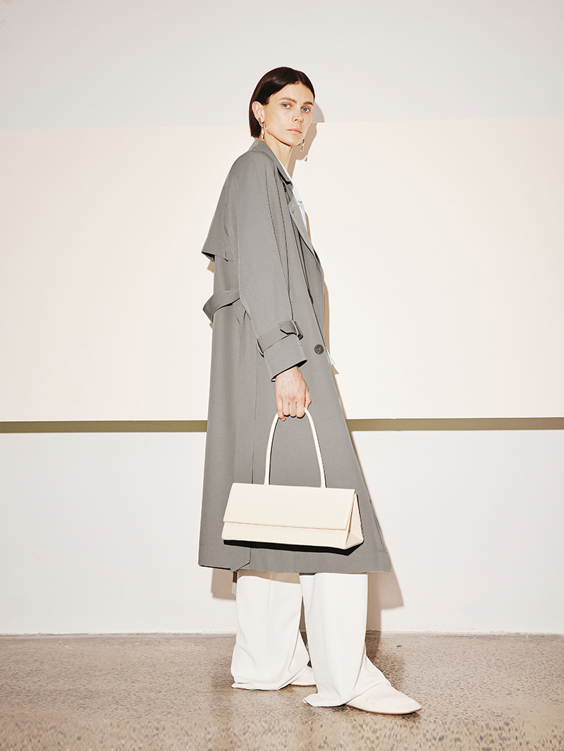 Trench Tara - gris perle
