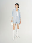 Short sleeve blazer, light blue