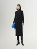 Black straight slit skirt
