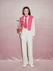 Women's Pink Stripe 100% Cotton Long Sleeve Shirt