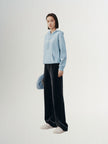 Dark gray thick wide leg pants