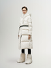 Women's White Waterproof Goose Long Puffer Jacket