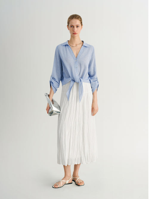 Charger l'image 1 dans la galerie. Cotton V Collar Shirt