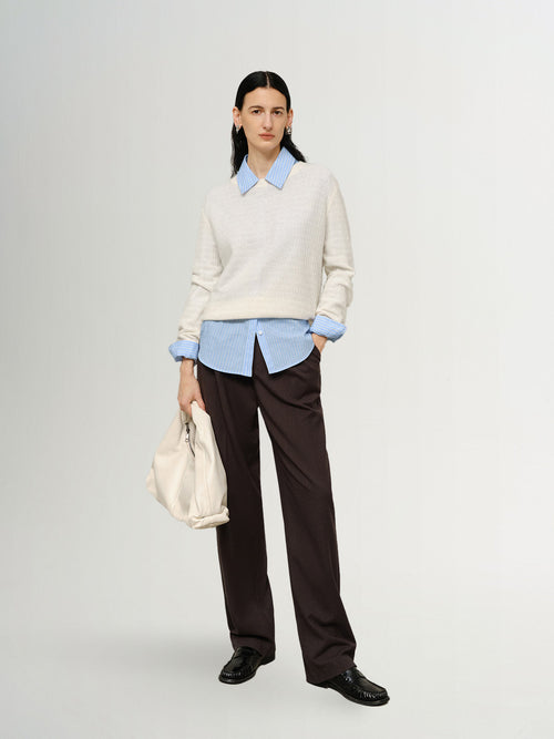 Load image 1 in gallery view. Round Neck Cashmere Sweater