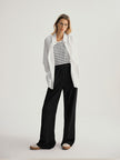 Women's White Pinstripe Long Sleeves Shirt