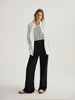 Women's White Pinstripe Long Sleeves Shirt