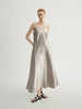 Ecru satin dress