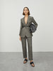 Women's Gray Peak Lapel Single Breasted Blazer 5C9111721