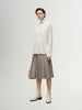 Women's White Casual  Round Neck Cashmere Sweater