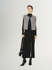 Tweed sleeveless vest