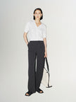 Women's Original White V Neck Short Sleeves Summer Knitwear Top