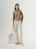 Women's Ligeht Beige Straight Fit Comfy Pants