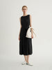 Pleated black dress