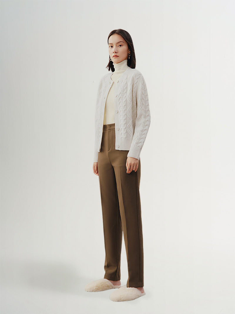 Coffee brown pants - Straight Fit
