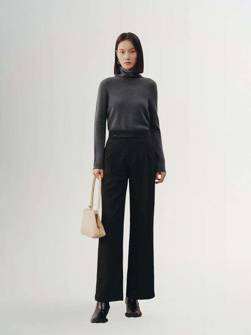 High Neck Layering Cashmere Sweater 599A233007Q