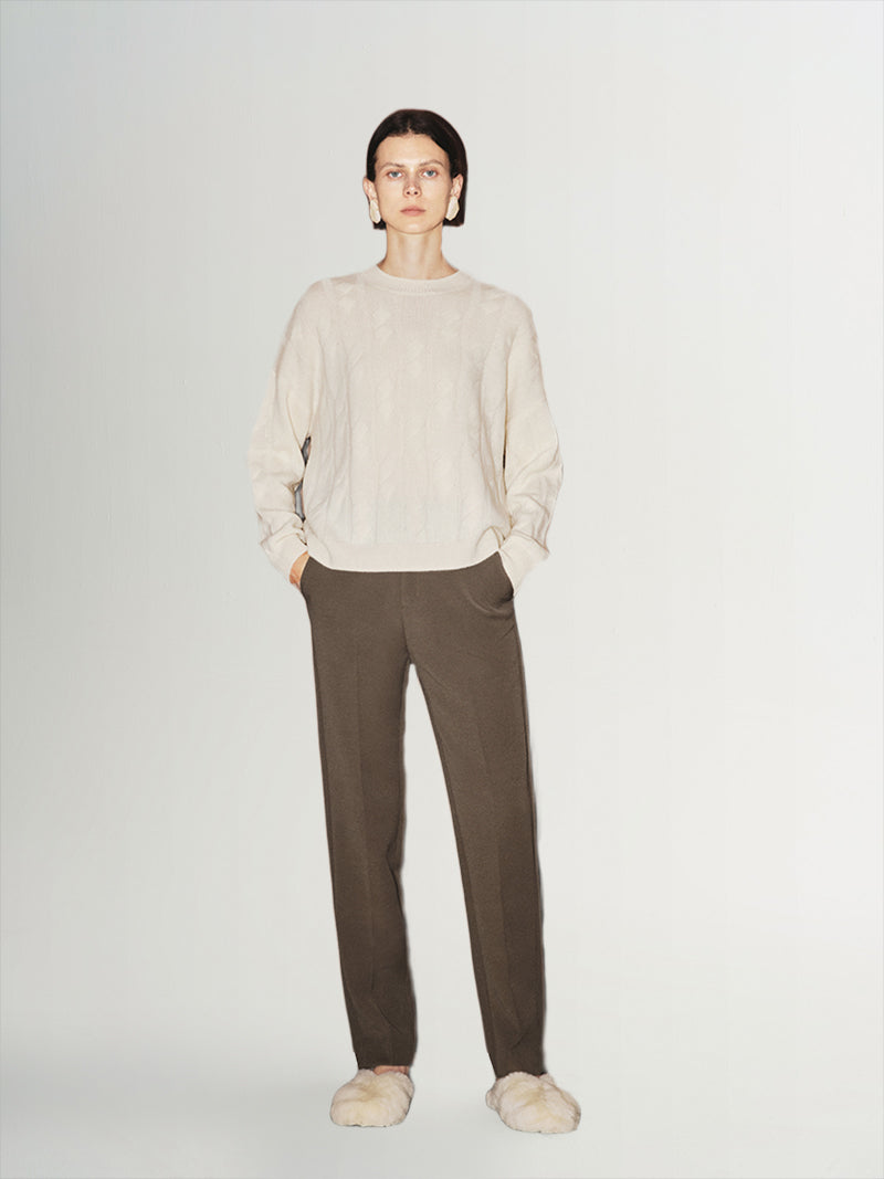 Ecru cashmere sweater