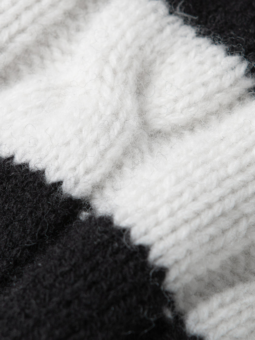 Women's Black  High Neck 100% Wool Sweater