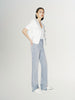 Women's Original White V Neck Texture Fringes Shoulder Pad Short Jacket