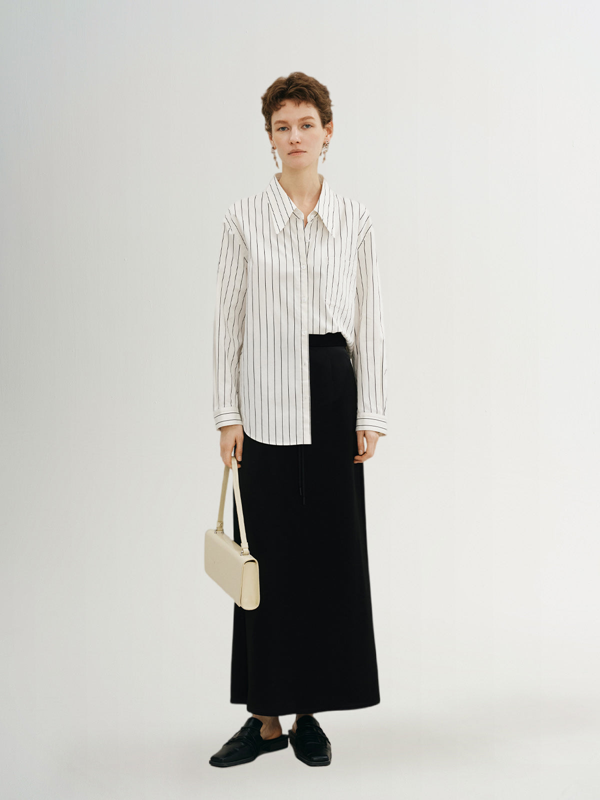 Chemise blanche à rayures