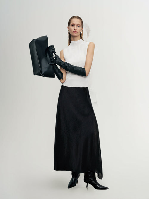 Carica immagine 1 in visualizzazione galleria. Ribbed High-Neck Sleeveless Top
