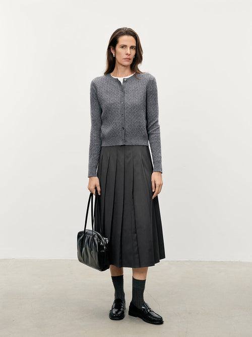 Load image 1 in gallery view. Ribbed Cashmere Cardigan