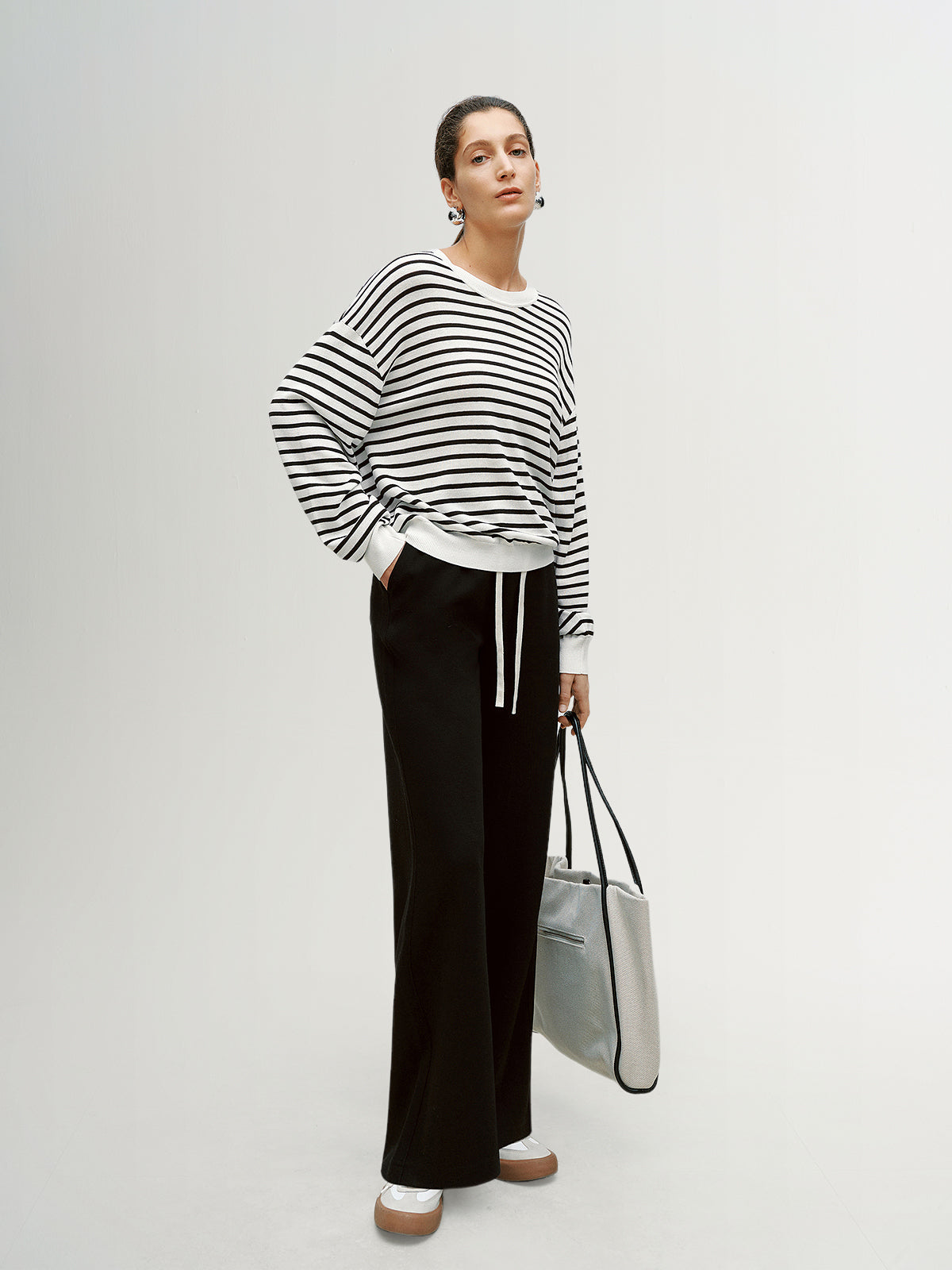 Striped Crewneck Relaxed Top
