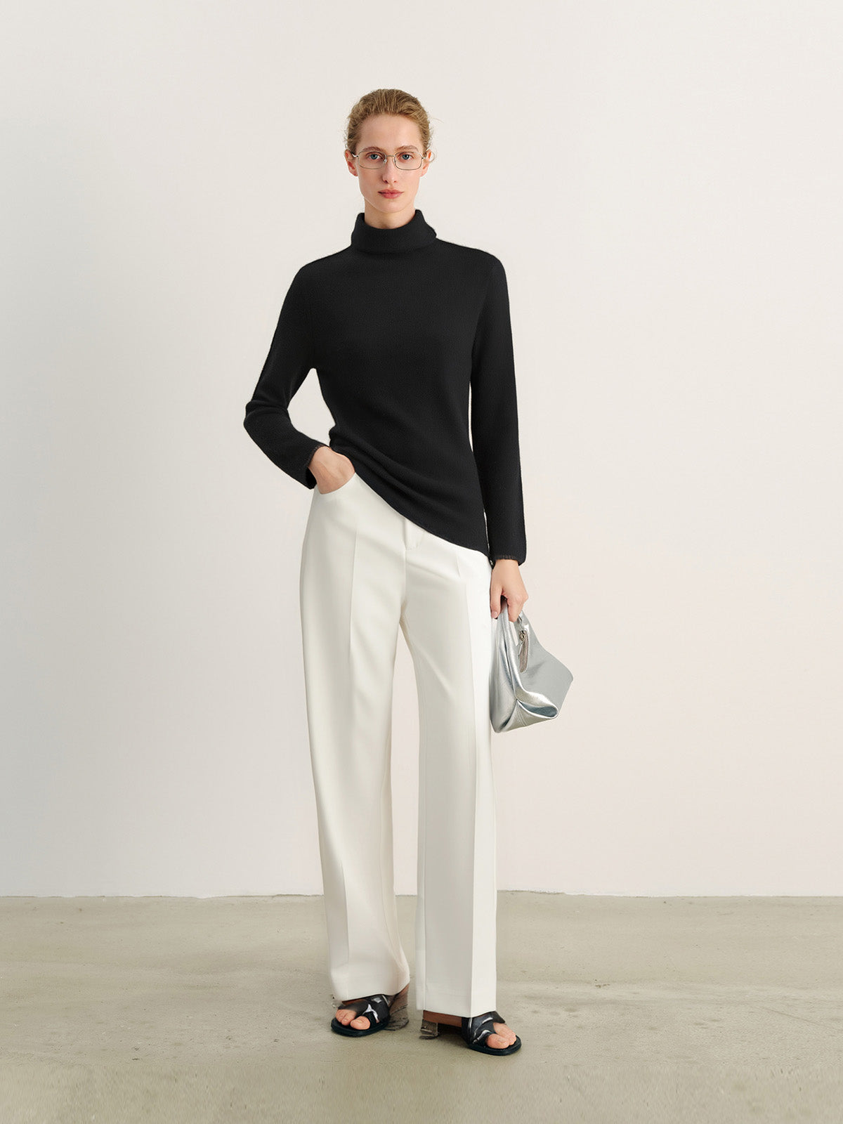 Straight white pants