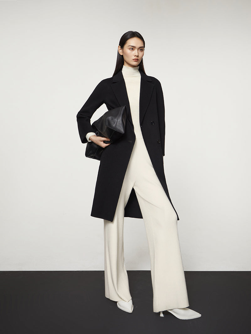 Women's Noir Round Neck Stripe Knitted Vest