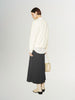 Women's Dark Gray  Pleated A-Line  Elastic Waist Skirt