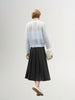 Cardigan bleu transparent
