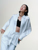 White long-sleeved shirt, 100% silk