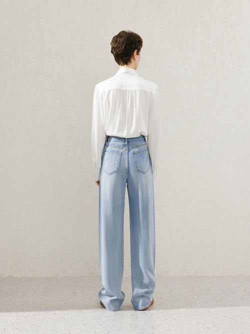 Load image 1 in gallery view. Light mountain blue pants