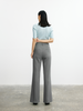 Women's Gray Smooth Slightly Flare Suit Pants