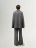 Women's Grey Wide Leg 100% Wool Knitted Pants