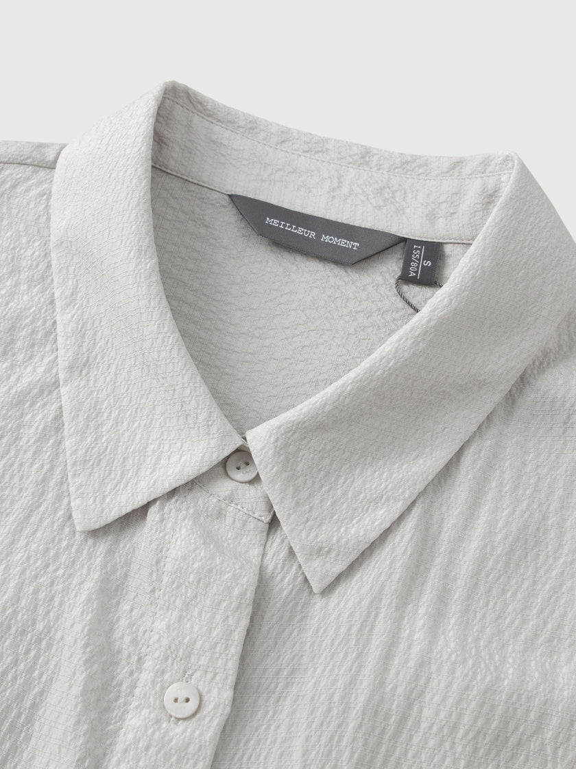 Embossed Pure Silk Shirt