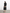 Black cotton mid-length dress with floral patterns