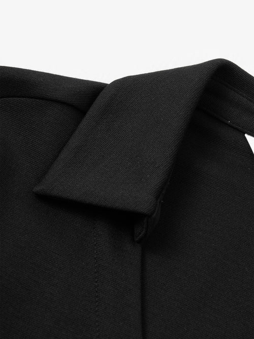 Load image 1 in gallery view. Women's Black Wide Leg Lyocell Dress